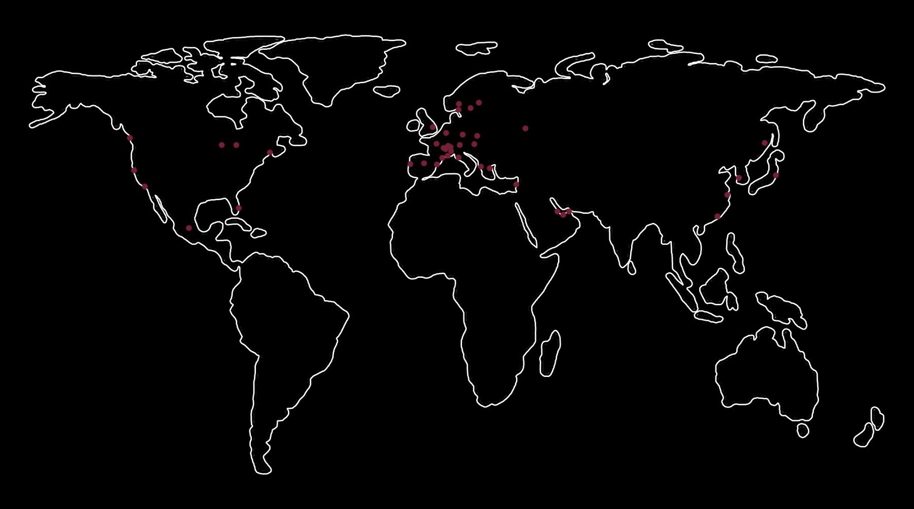 World map of ALA project locations